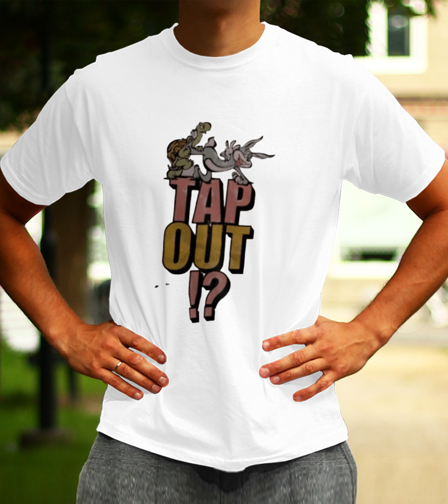 Turtle And Rabbit Tap Out Wrestling Match Showdown T-Shirt