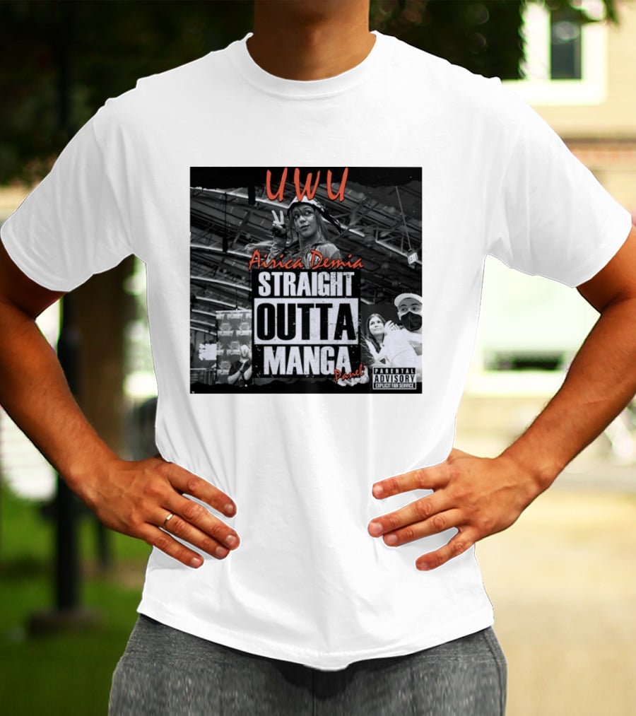 UWU Airica Demia Straight Outta Manga Panel Parental Explicit Fan Service T-Shirt