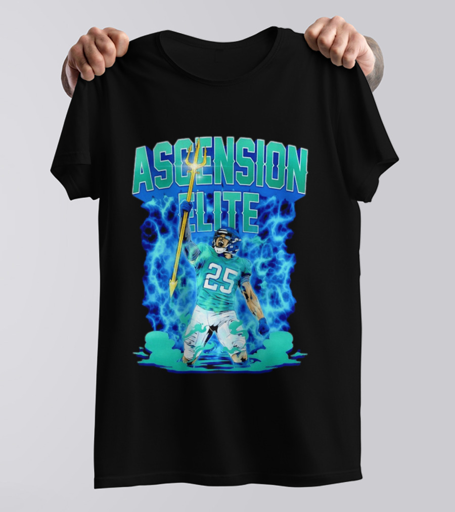 Ascension Elite 25 Football Player Trident Lightning Energy T-Shirt