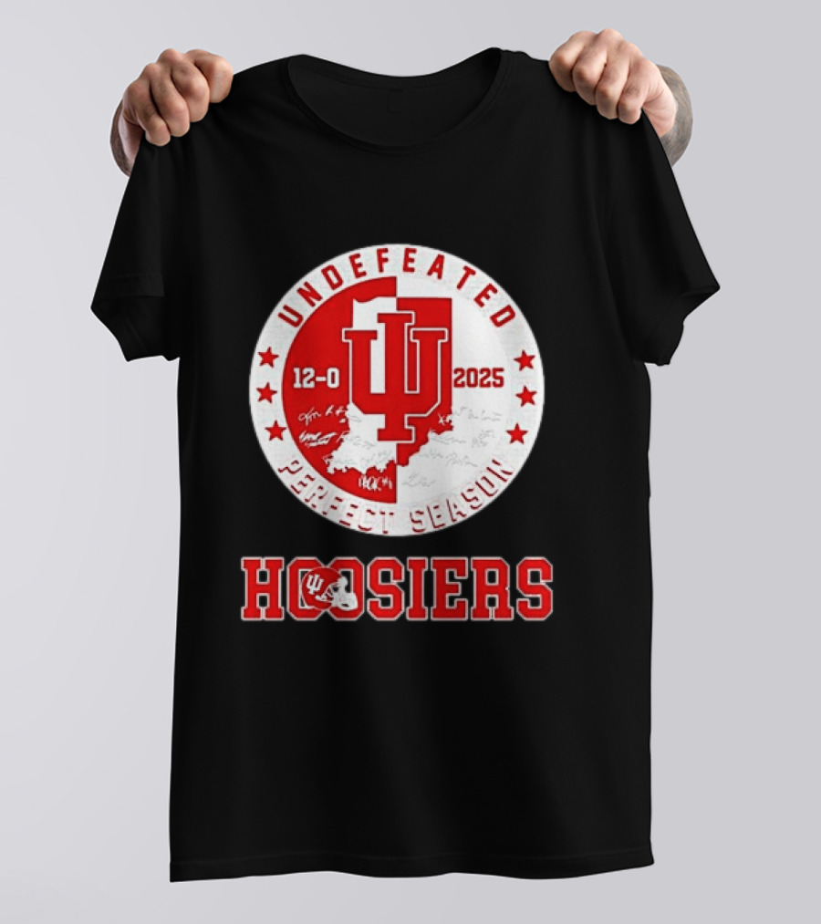 Indiana Hoosiers 12 0 Undefeated 2025 Perfect Season T-Shirt