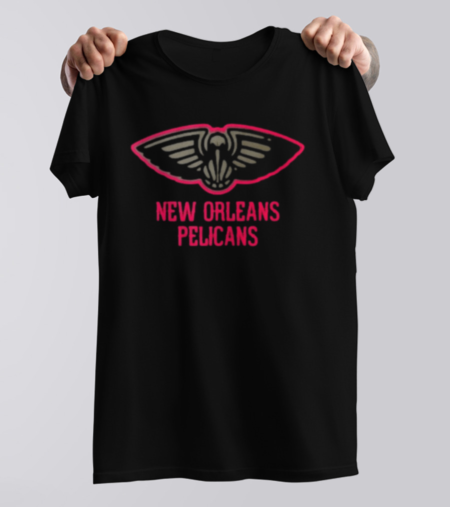 New Orleans Pelicans Highlight Reel Red Outline Basketball Team T-Shirt