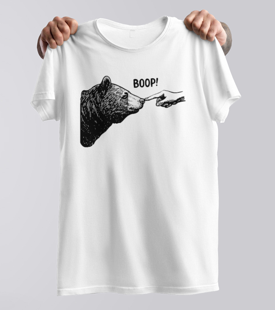 Bear Boop Finger Touching Nose T-Shirt