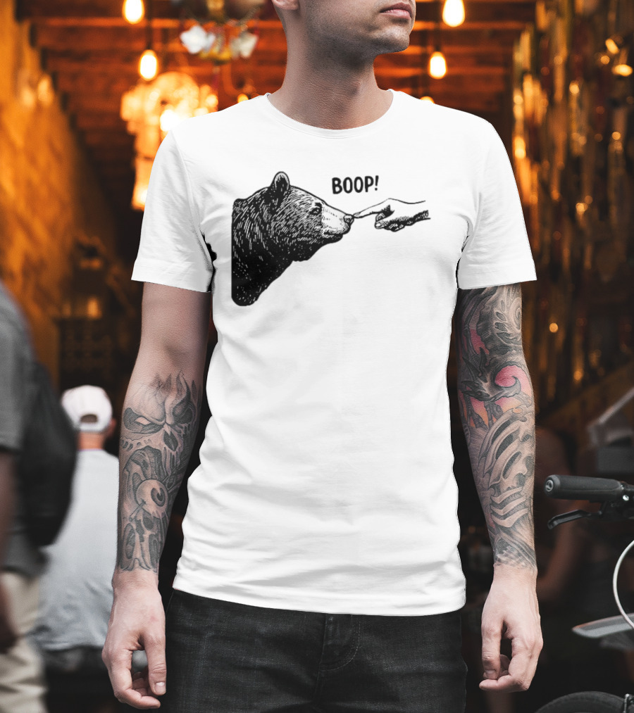 Bear Boop Finger Touching Nose T-Shirt