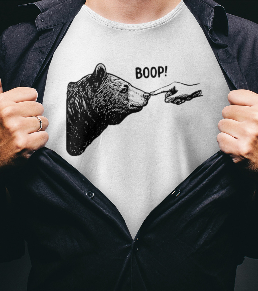 Bear Boop Finger Touching Nose T-Shirt