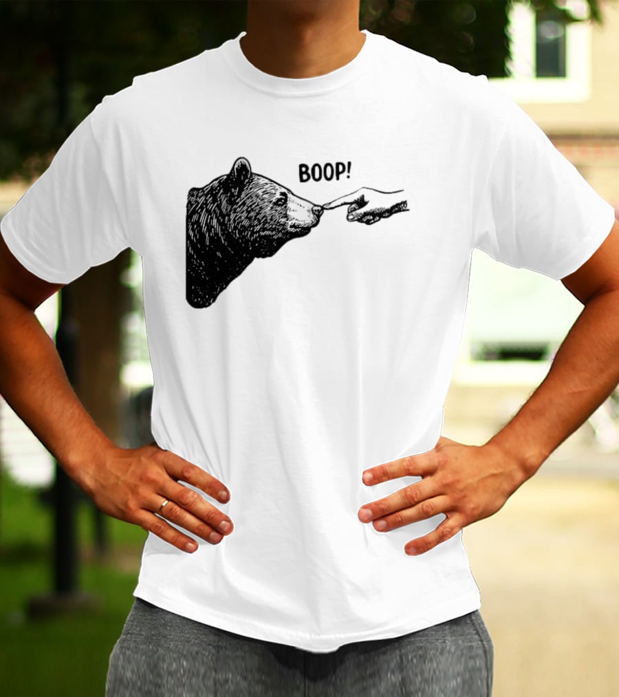 Bear Boop Finger Touching Nose T-Shirt