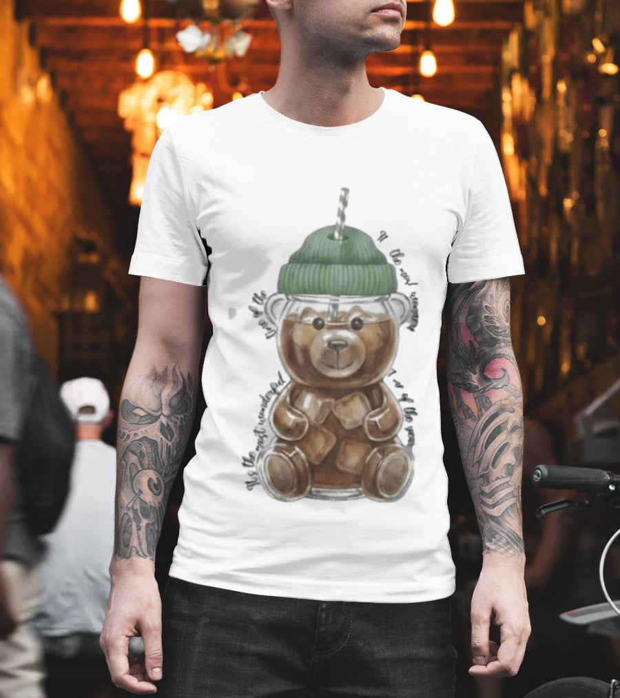 Starbucks Bear Cold Coffee Christmas 2023 Edition T-Shirt
