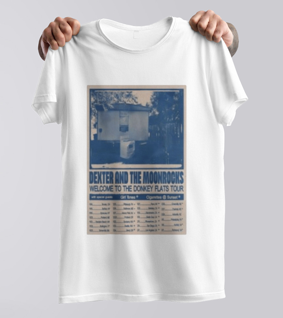 Dexter And The Moonrocks Welcome To The Donkey Flats Tour 2026 With Special Guests Girl Tones Cigarettes @ Sunset T-Shirt