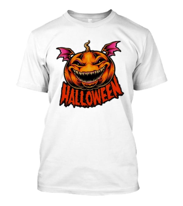 Halloween Bat Winged Jack O' Lantern Pumpkin T-Shirt