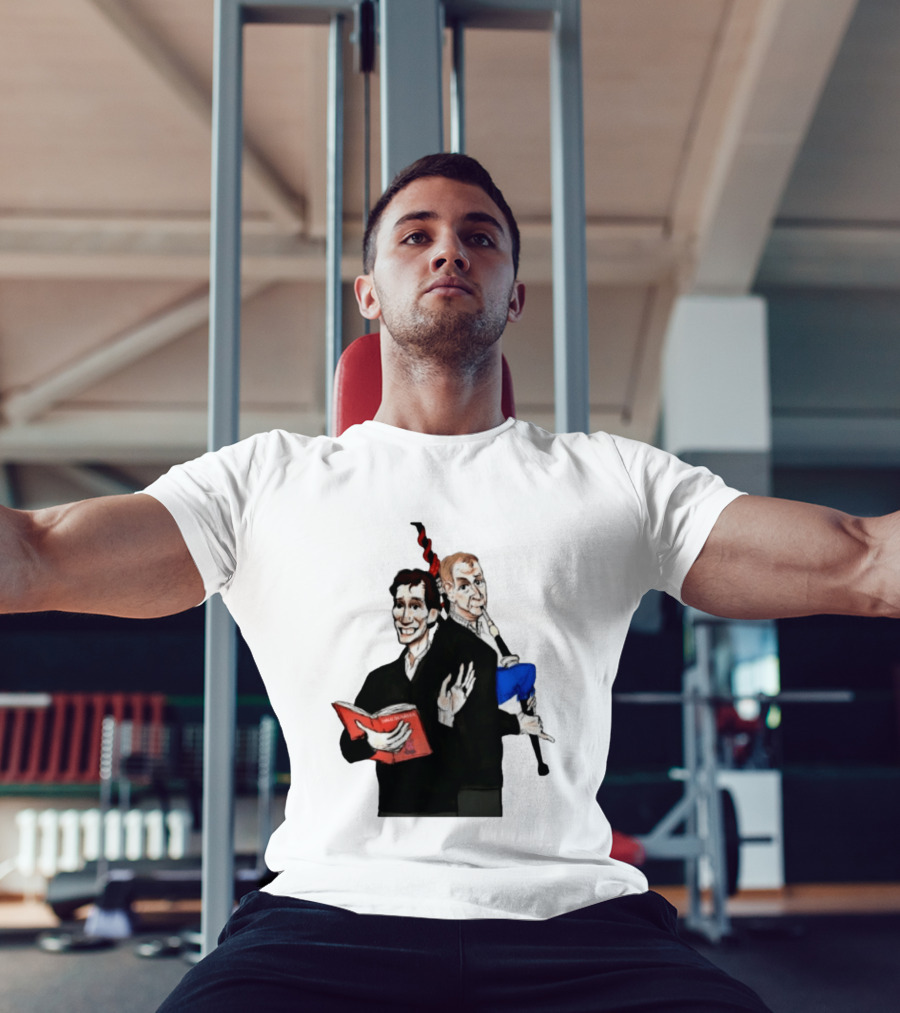 The Rest Is Politics Rory Stewart Red Book Talking Figure Cartoon T-Shirt