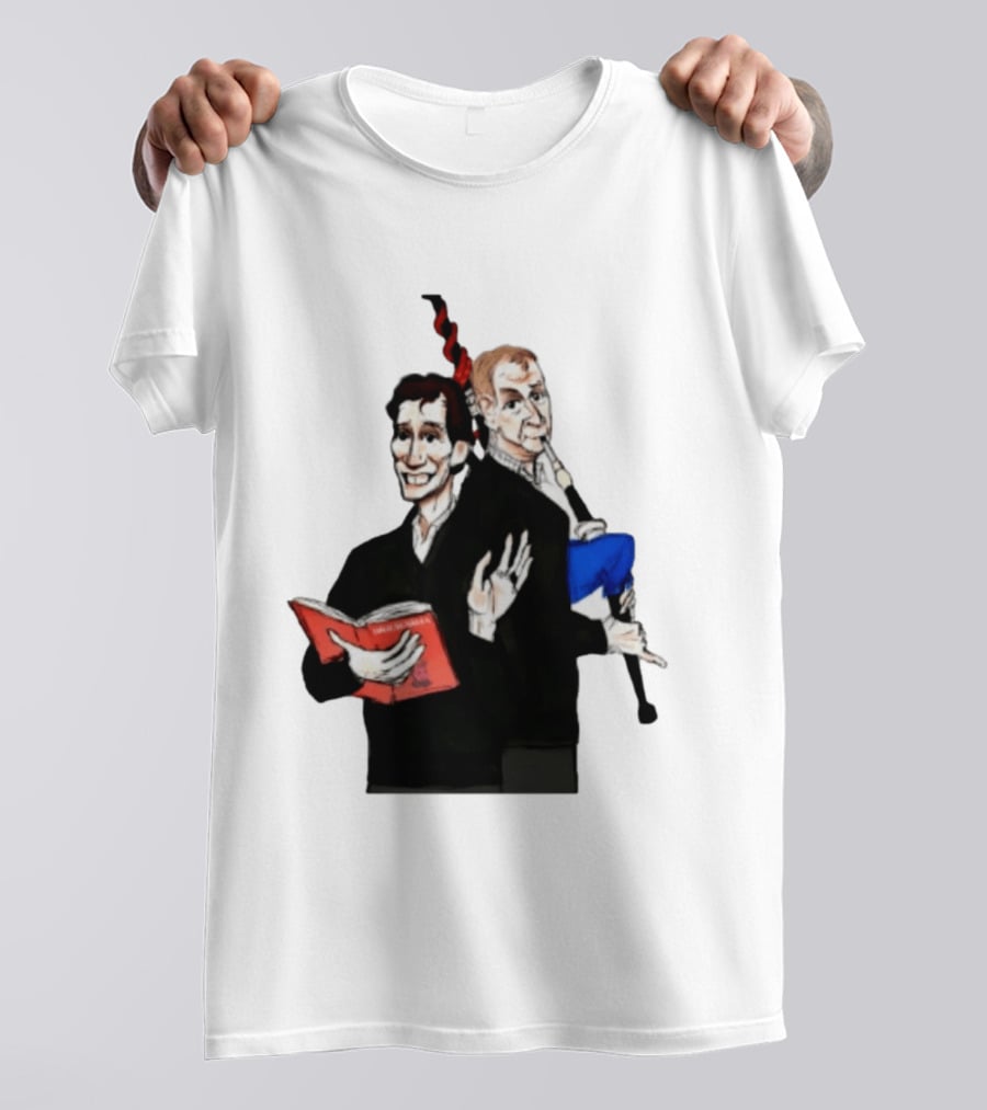 The Rest Is Politics Rory Stewart Red Book Talking Figure Cartoon T-Shirt