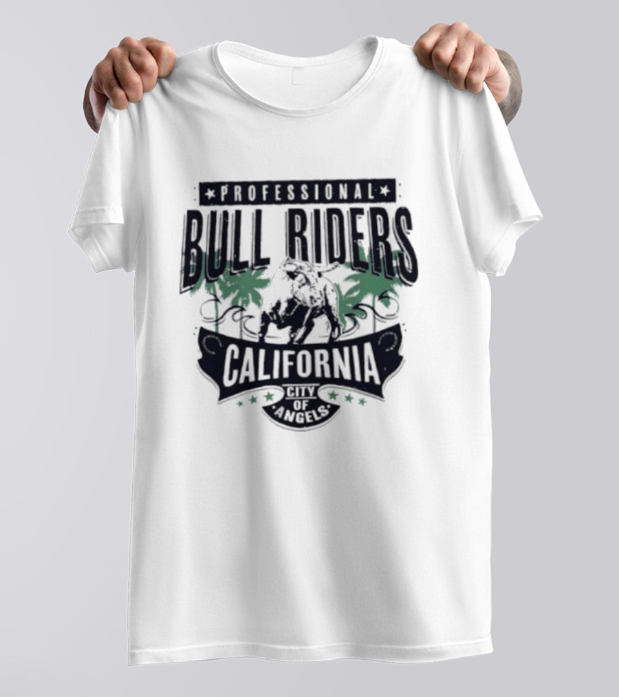 Professional Bull Riders California Ride The Nights Anaheim City Of Angels T-Shirt