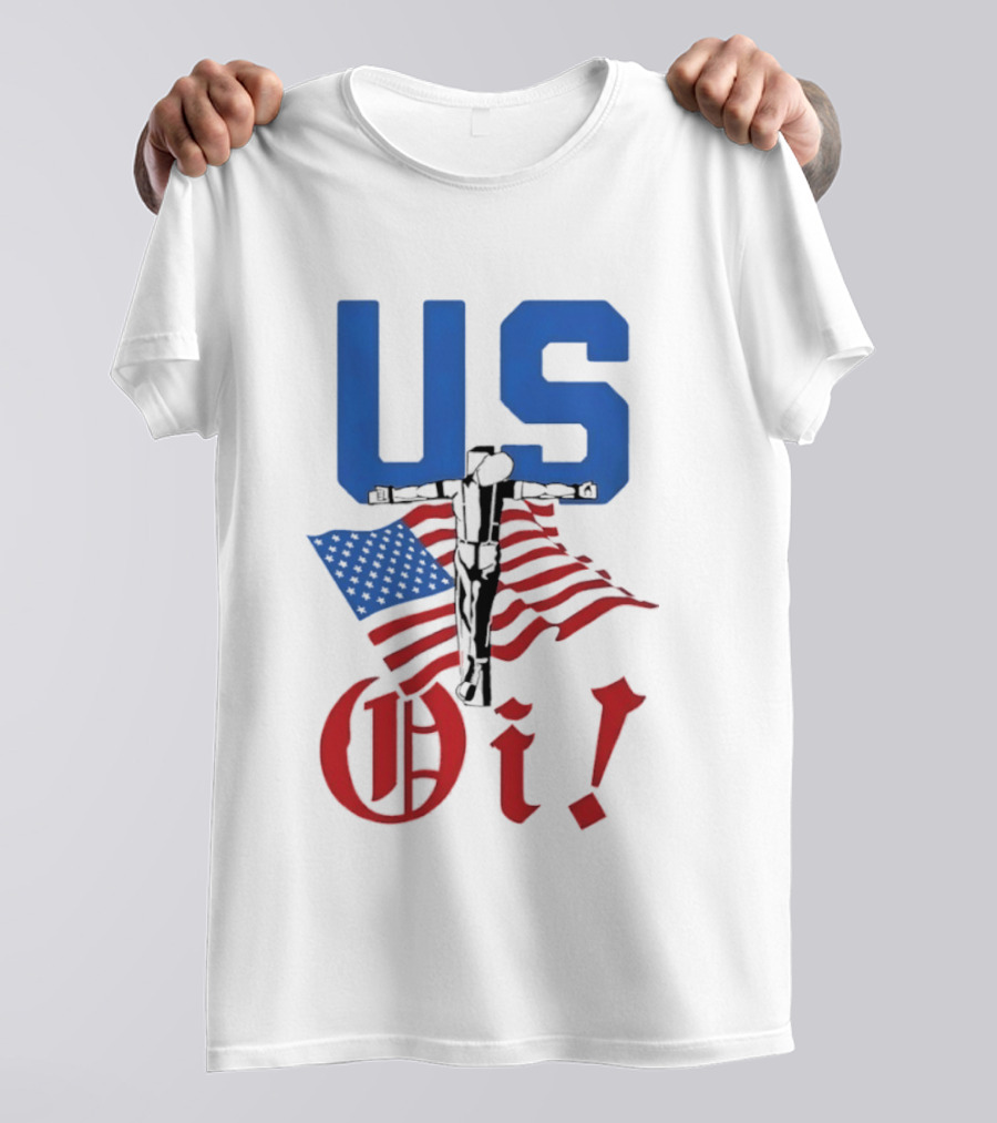 US Oi American Flag Punk Rock Skinhead Culture T-Shirt