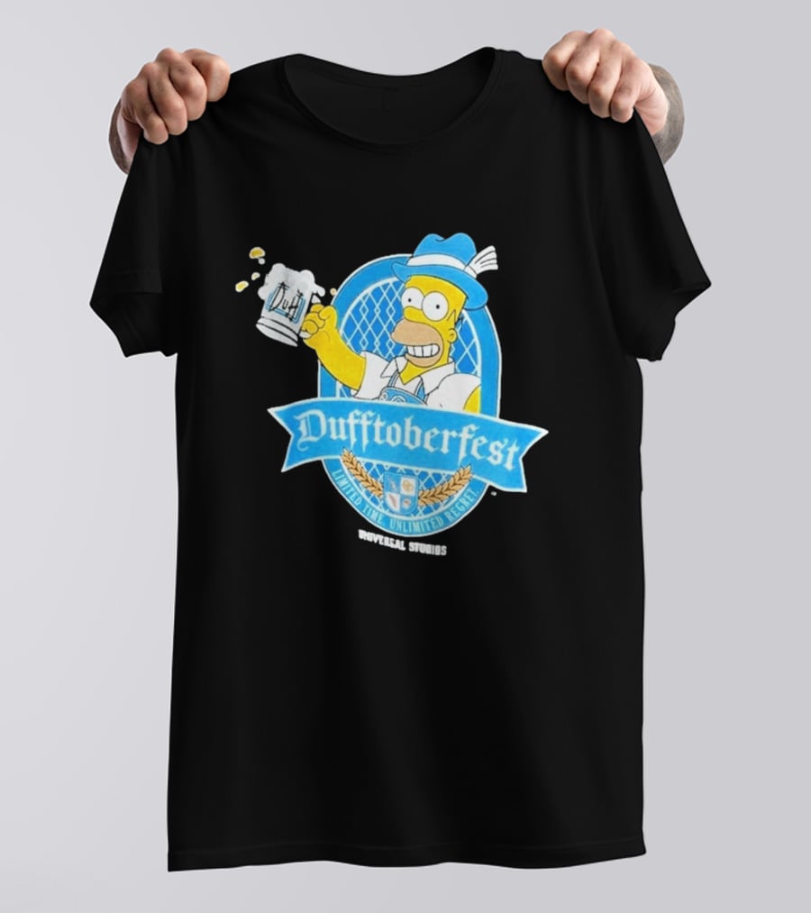 Simpsons Homer Dufftoberfest Universal Studios Unlimited Time Unlimited Regret T-Shirt