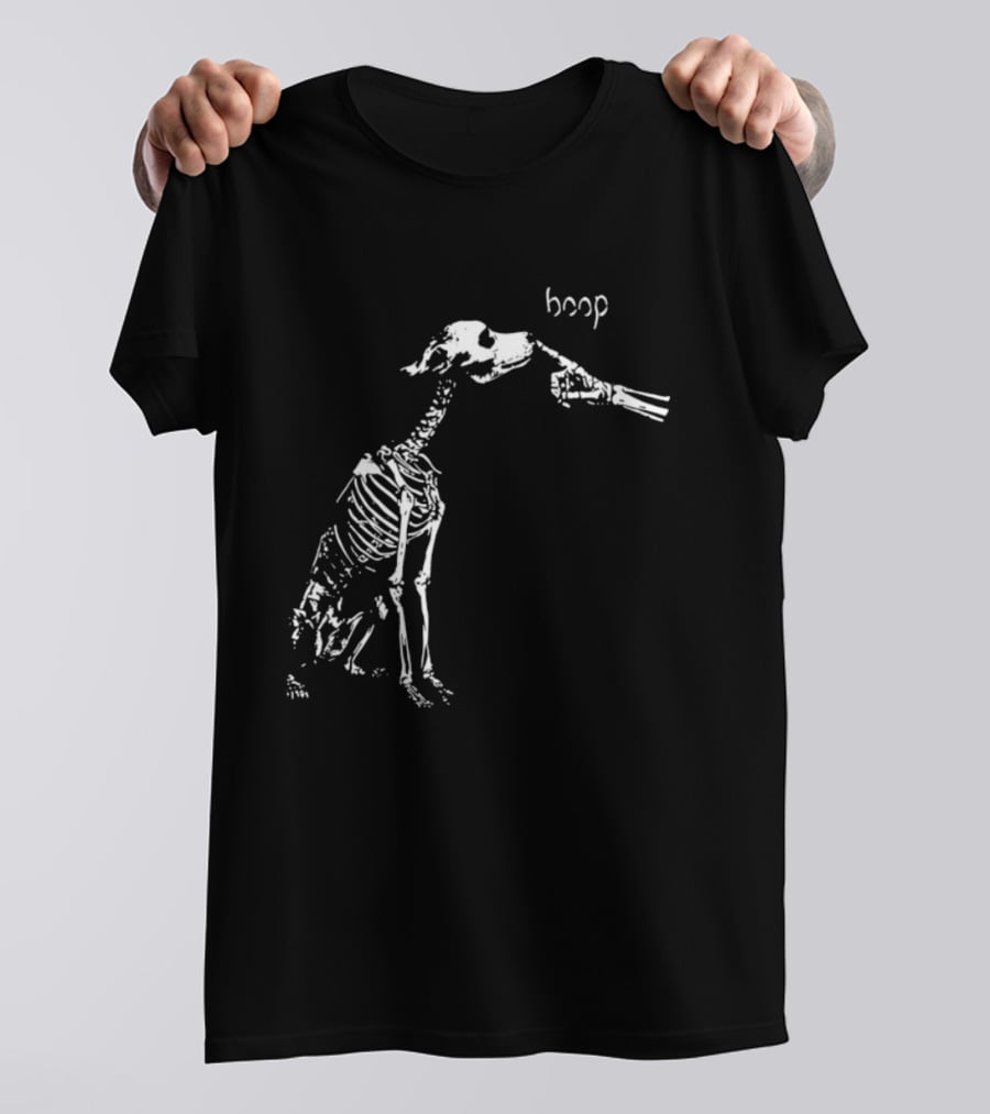 Skeleton Dog Boop Spooky Halloween Skeleton Boop T-Shirt