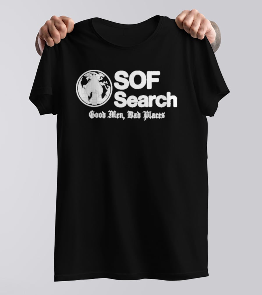 SOF Search Good Men Bad Places Spade World Map T-Shirt