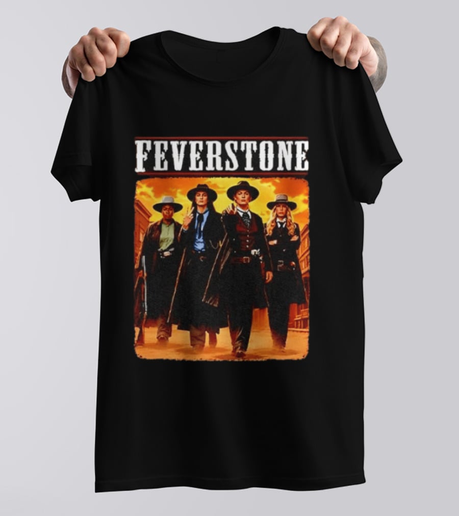 Feverstone Western Outlaws Indiana Fever WNBA Players As Gunfighter Team T-Shirt