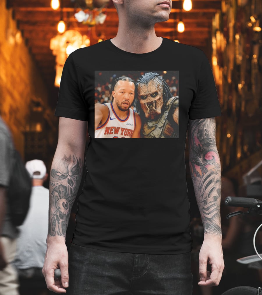 New York Knicks Jalen Brunson And Predator Basketball Encounter T-Shirt