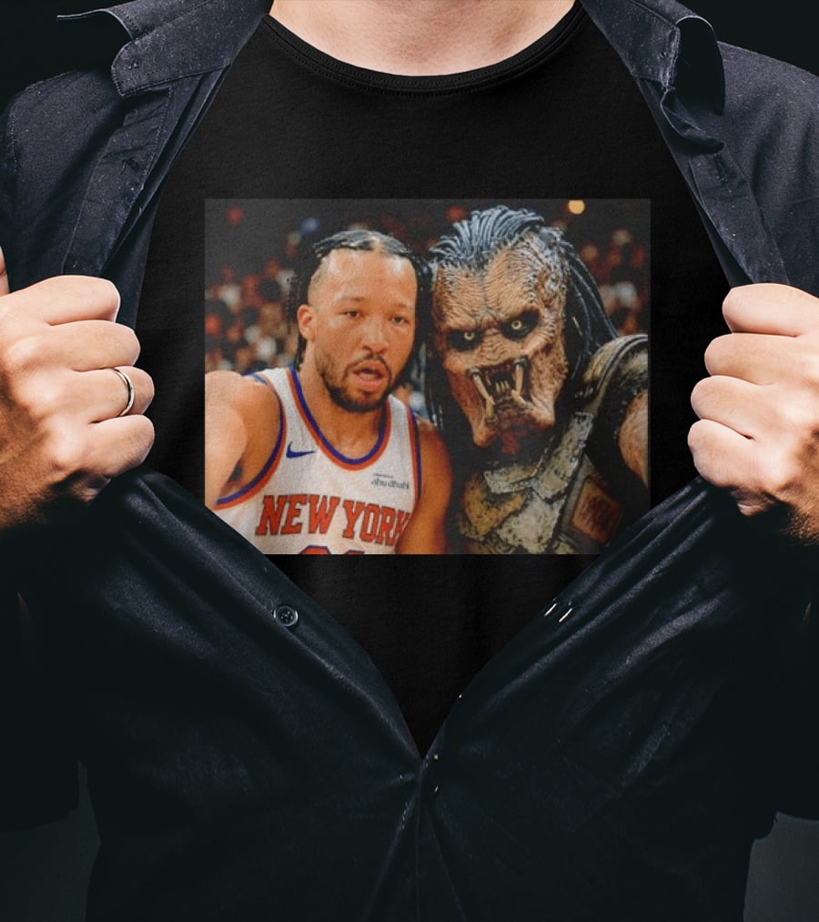 New York Knicks Jalen Brunson And Predator Basketball Encounter T-Shirt