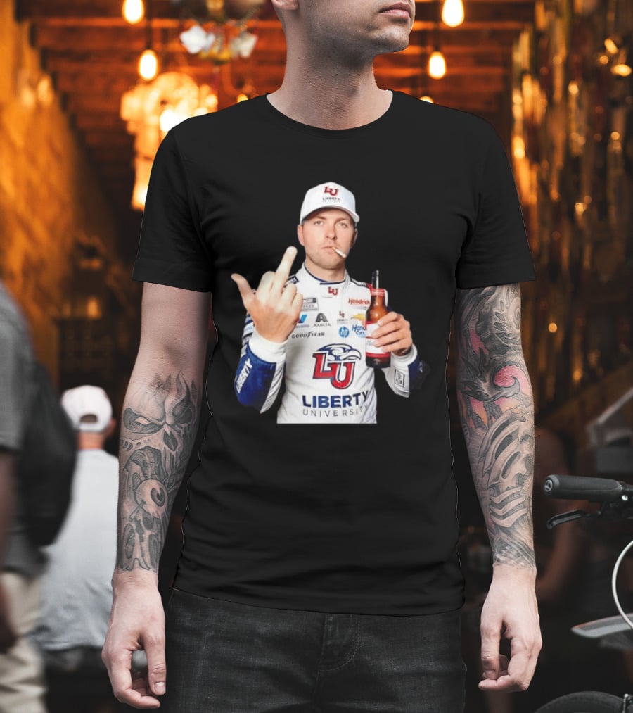William Byron Liberty University Middle Finger Hendrick Motorsports NASCAR T-Shirt