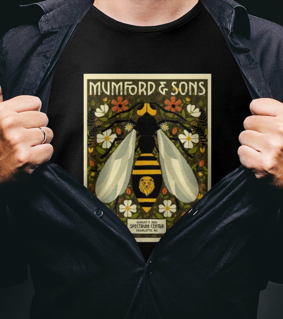 Mumford And Sons Event August 9 2026 Spectrum Center Charlotte NC T-Shirt