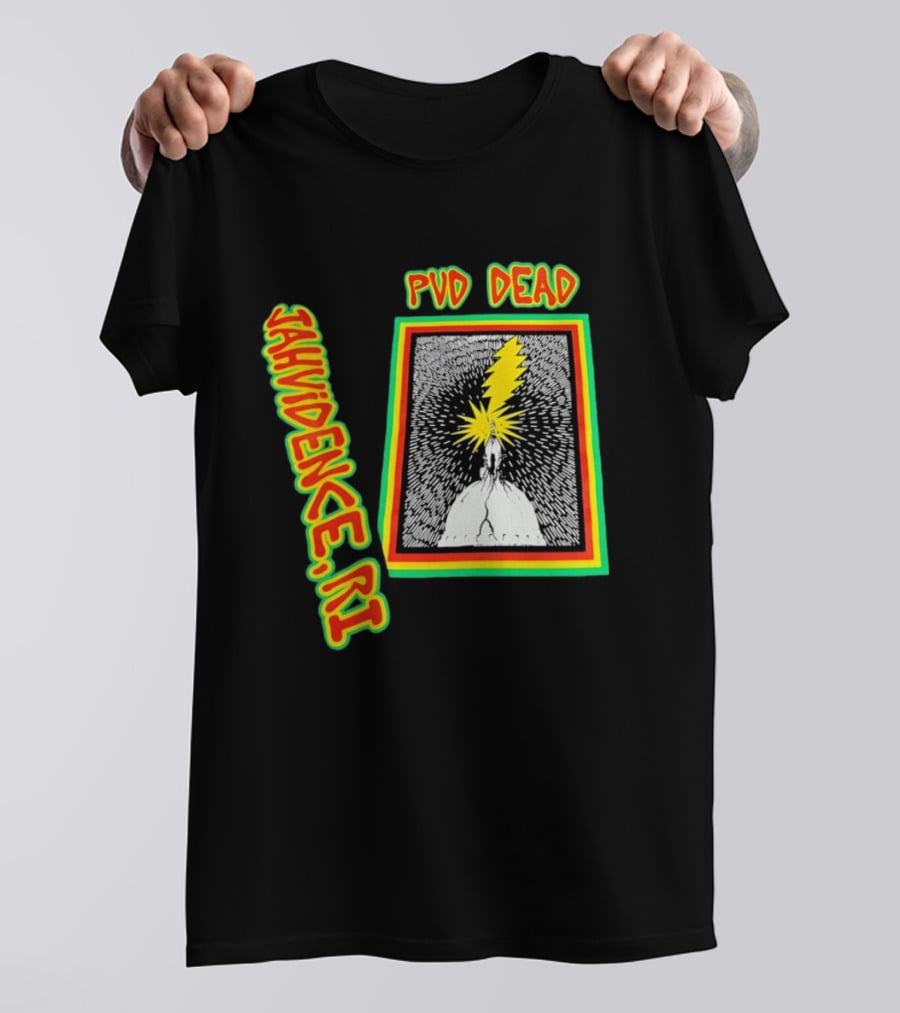 PVD Dead Jahvidence RI Providence Graphic Lightning Bolt T-Shirt