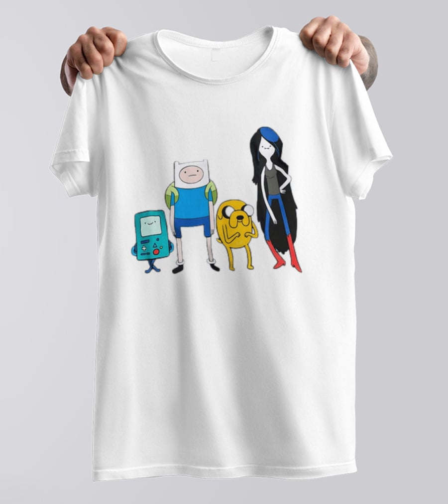 Adventure Time Finn Jake BMO Marceline Character Lineup T-Shirt