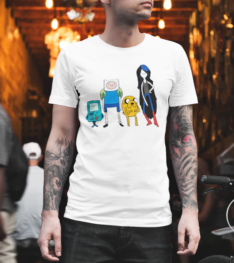 Adventure Time Finn Jake BMO Marceline Character Lineup T-Shirt