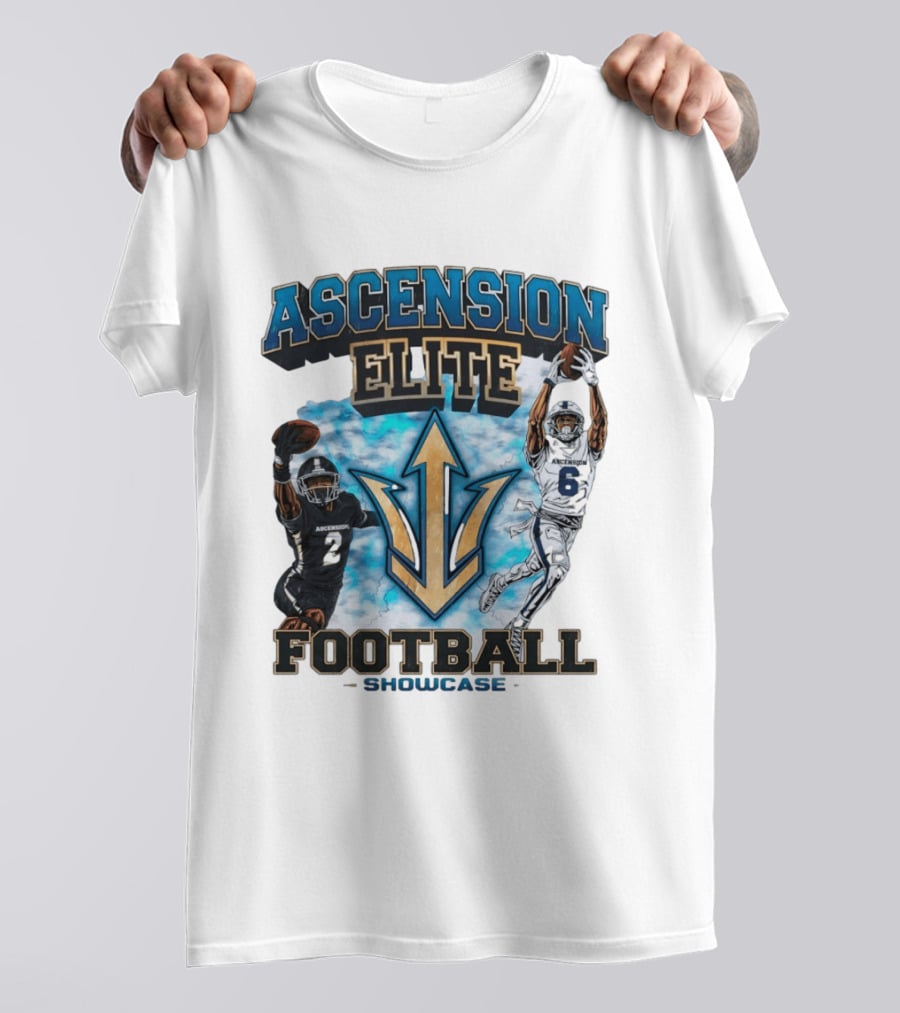 Ascension Elite Football Players 2 And 6 Showcase Sky Clouds T-Shirt