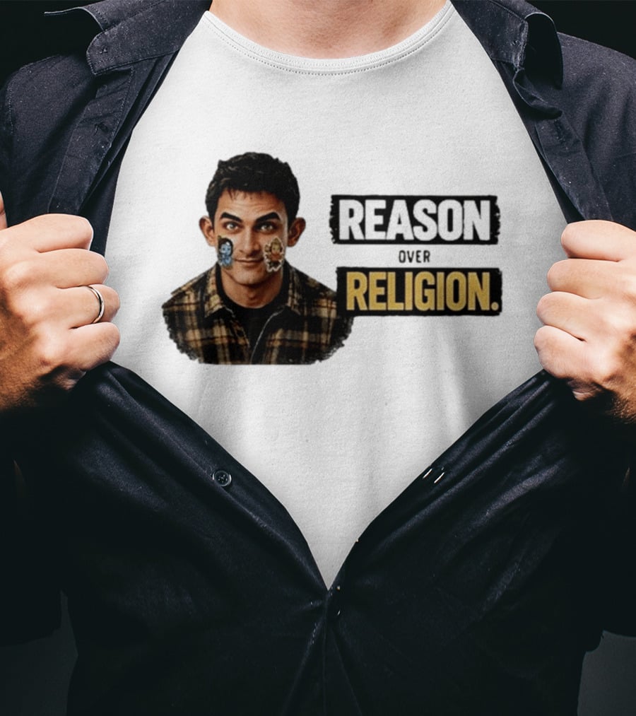 Reason Over Religion Intellectual Message T-Shirt