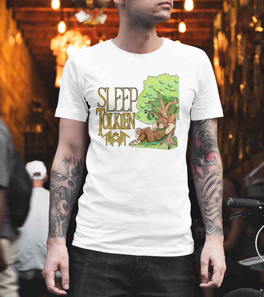 Sleep Tolkien Hobbit Nap Under Tree Fantasy T-Shirt