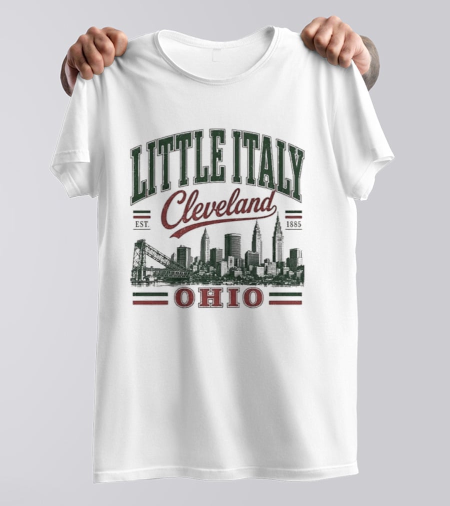 Little Italy Cleveland Ohio Est 1885 Skyline T-Shirt