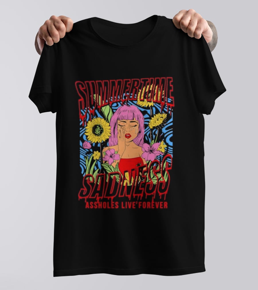 Summertime Sadness Assholes Live Forever Sunflower Woman T-Shirt