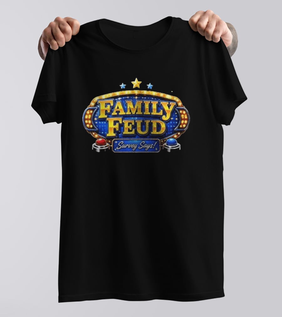 Family Feud Survey Says Game Show Logo Starburst Trivia Contest T-Shirt