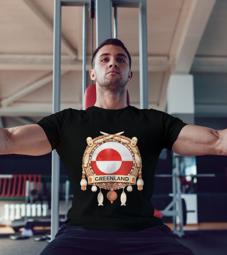 Greenland Native Heritage Circle Emblem Celebrating Cultural T-Shirt