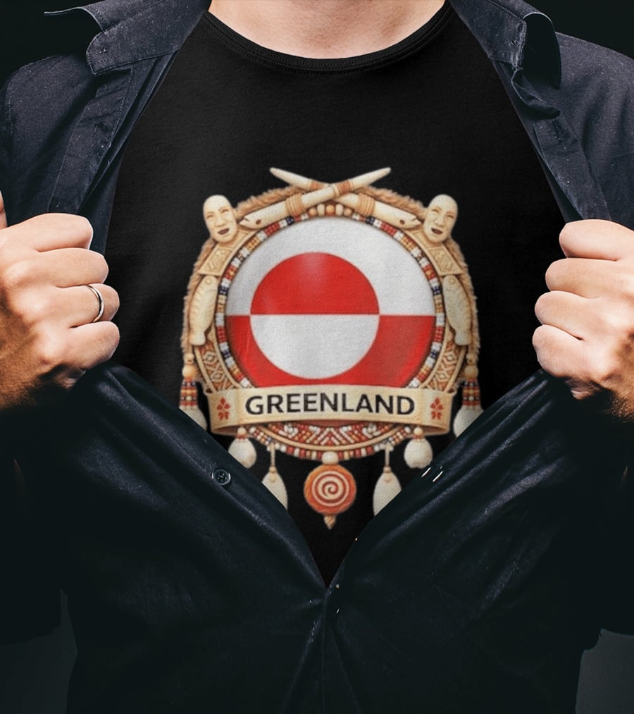Greenland Native Heritage Circle Emblem Celebrating Cultural T-Shirt