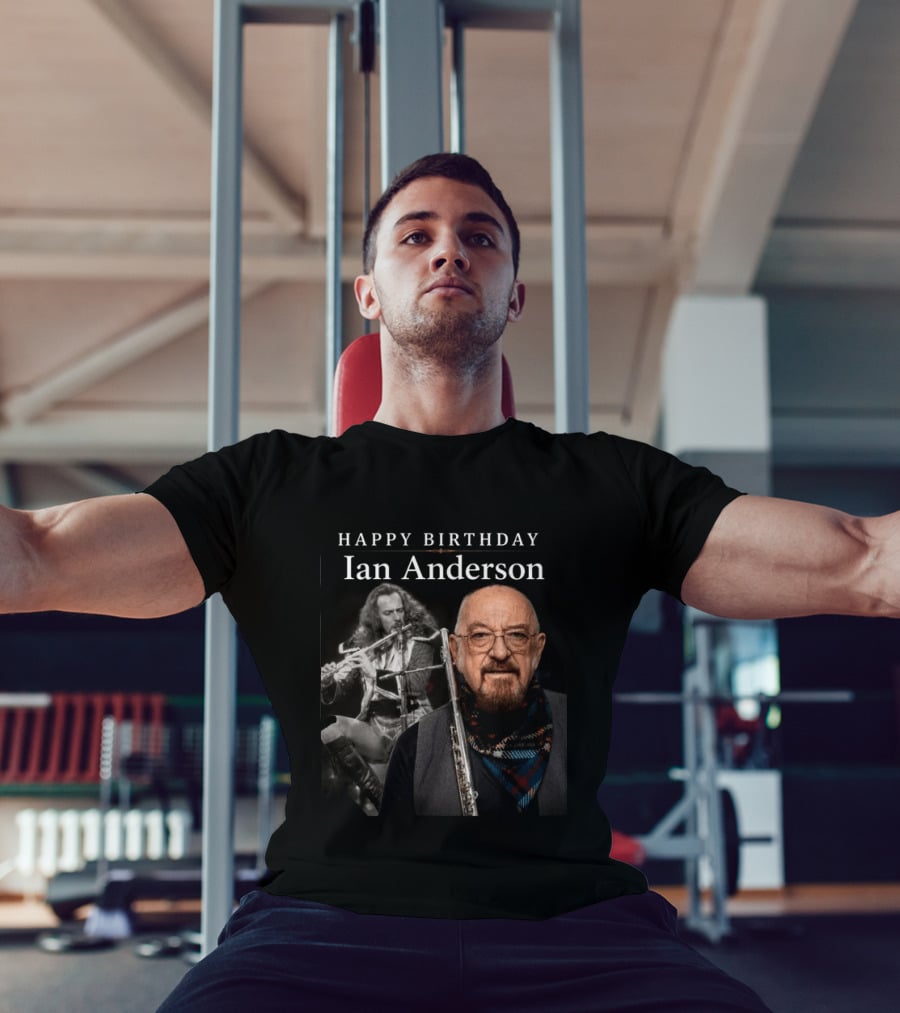 Ian Anderson Birthday Celebration Flute Iconic Musician T-Shirt