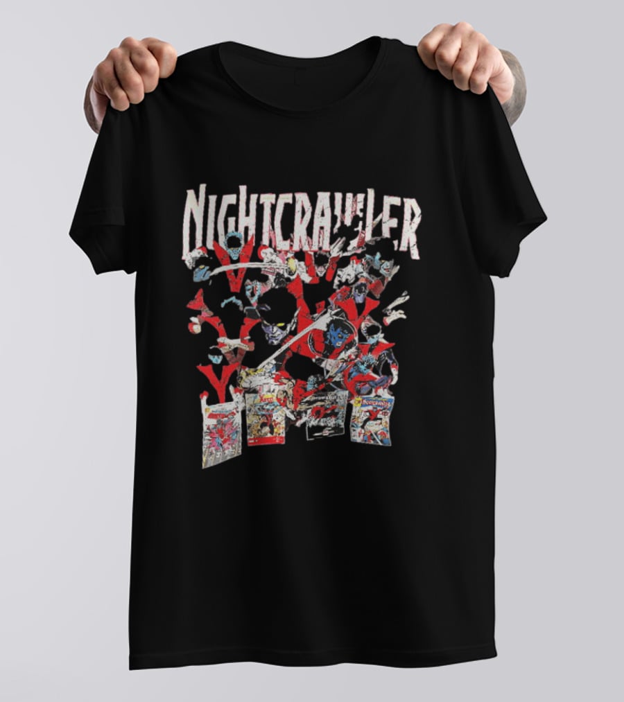 Nightcrawler X Men Comics Marvel The Amazing Nightcrawler Pages T-Shirt