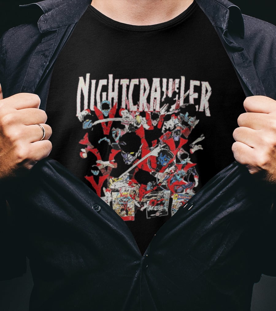 Nightcrawler X Men Comics Marvel The Amazing Nightcrawler Pages T-Shirt