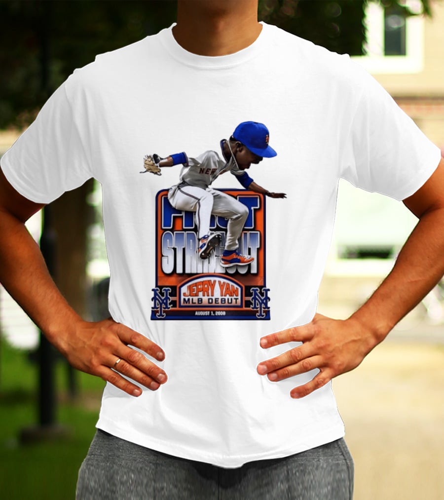 New York Mets Jepry Yan MLB Debut First Strikeout August 1 2008 T-Shirt