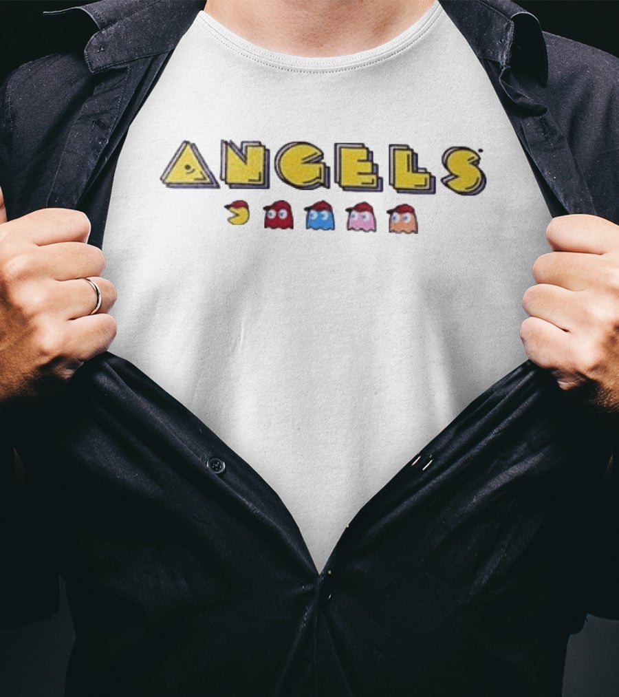 Los Angeles Angels Pac Man Ghosts Collaboration T-Shirt
