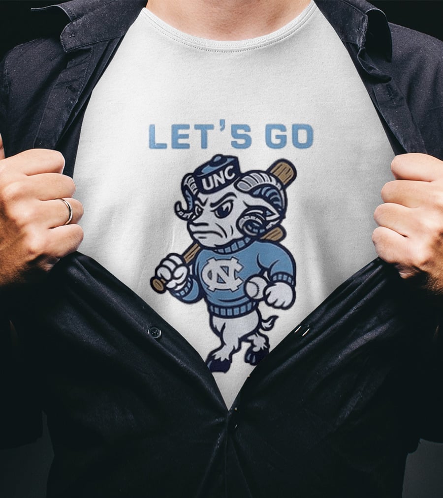 UNC Tar Heels Let's Go Baseball Ram T-Shirt