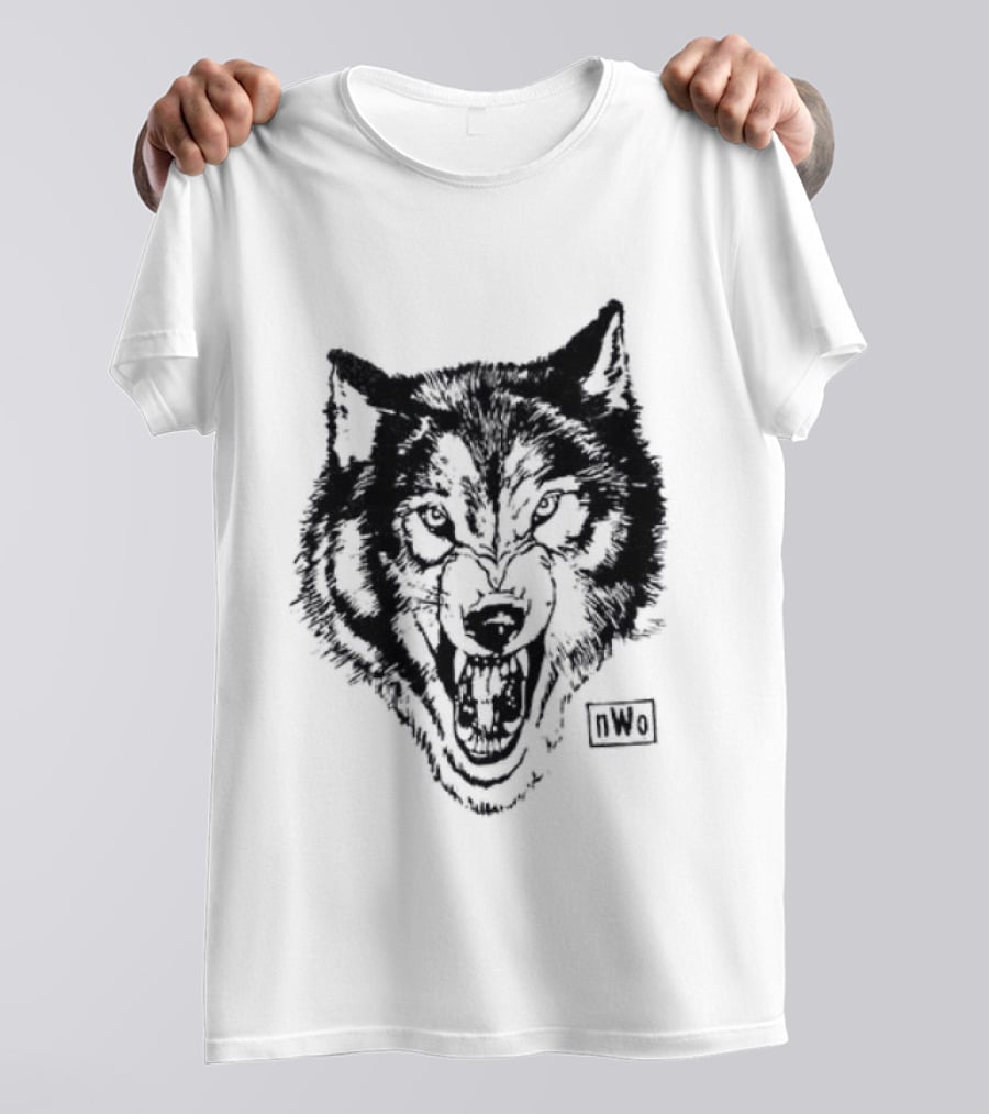 NWO New World Order Wolfpack Black Wolf Head T-Shirt