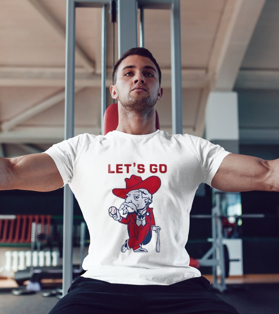 Ole Miss Rebel Mascot Let's Go Baseball T-Shirt