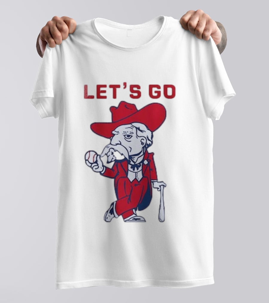 Ole Miss Rebel Mascot Let's Go Baseball T-Shirt