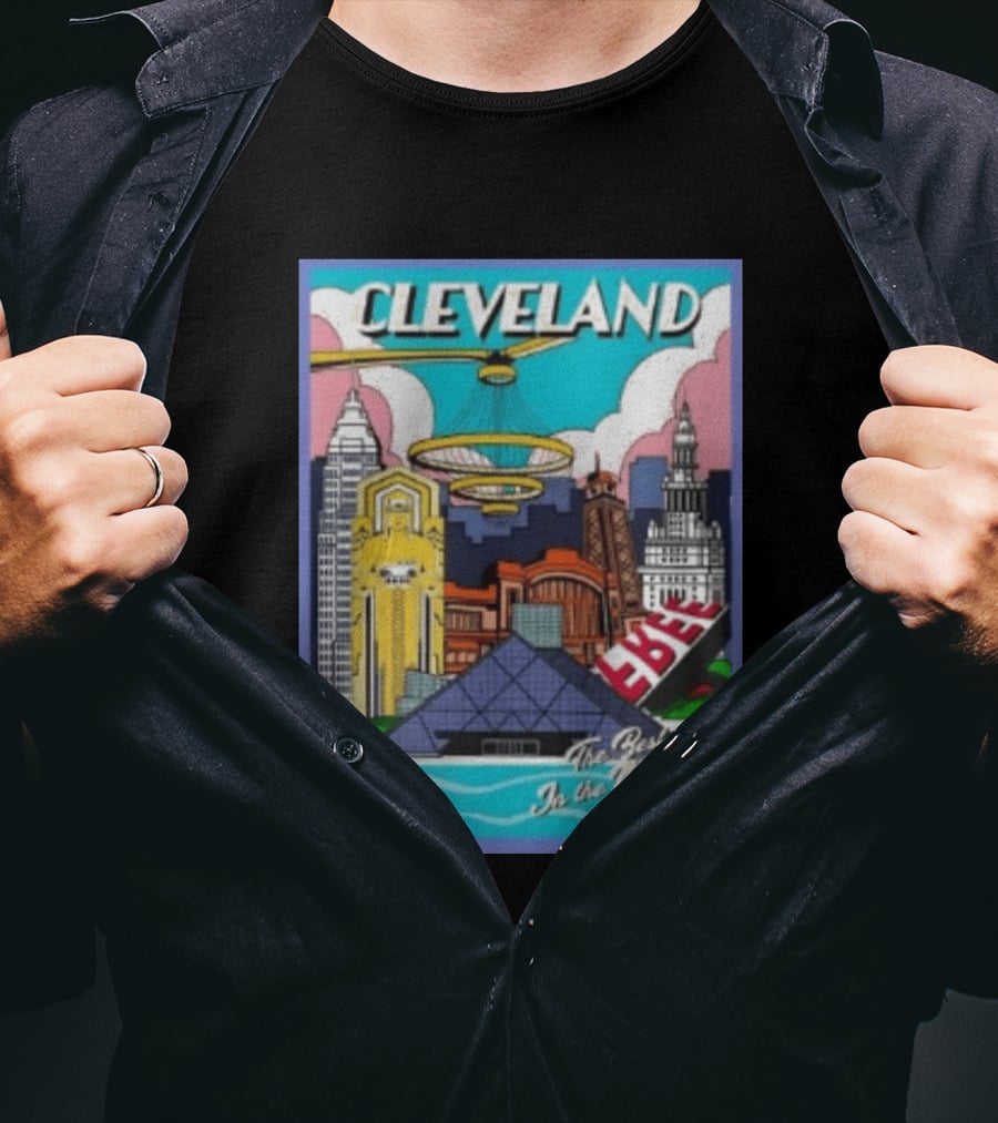 Cleveland The Best In The Midwest Only In City Skyline T-Shirt