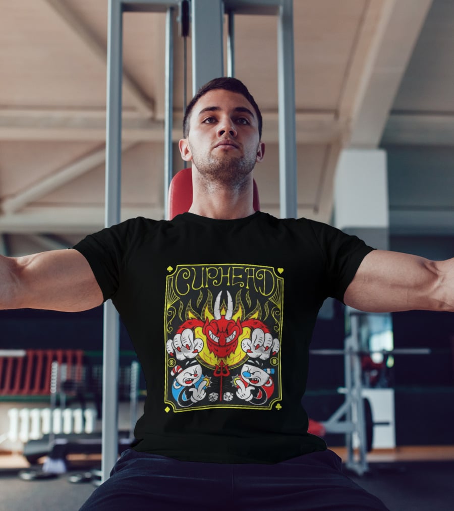Cuphead Chogrin Devil Flames Dice Devil Characters T-Shirt