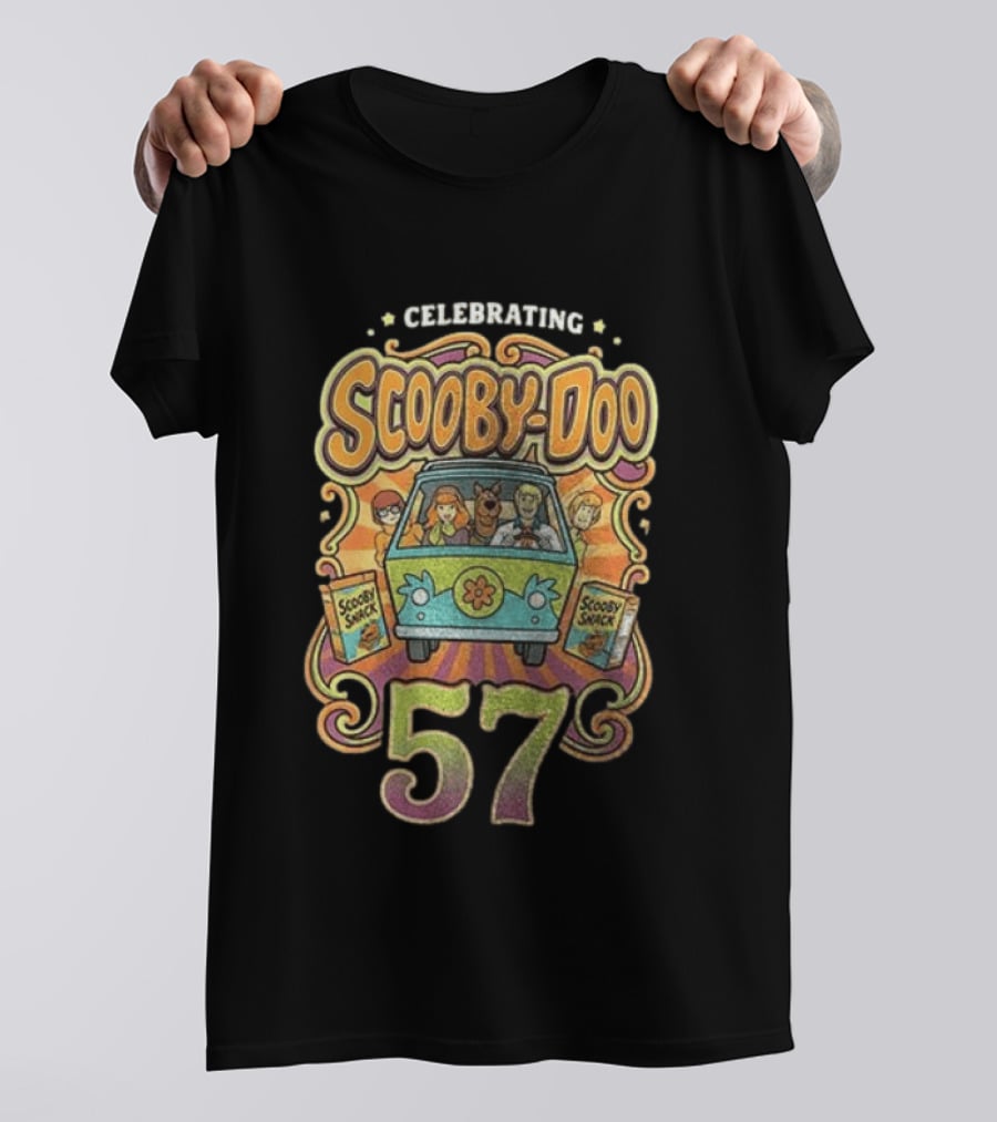 Celebrating 57 Years Scooby Doo And Mystery Machine Adventure T-Shirt