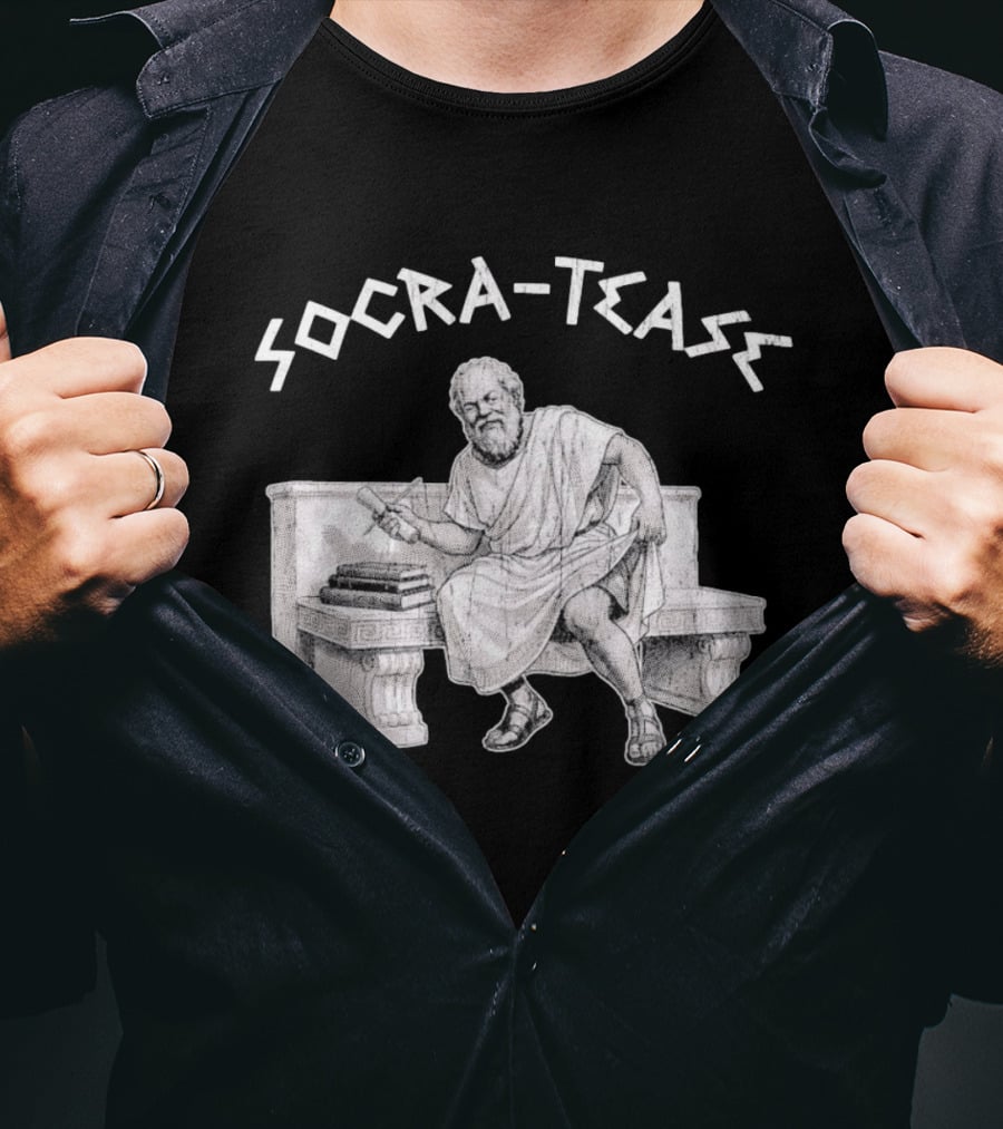 Socra Tease Socrates Philosopher Pun Philosophy Classic Bench T-Shirt