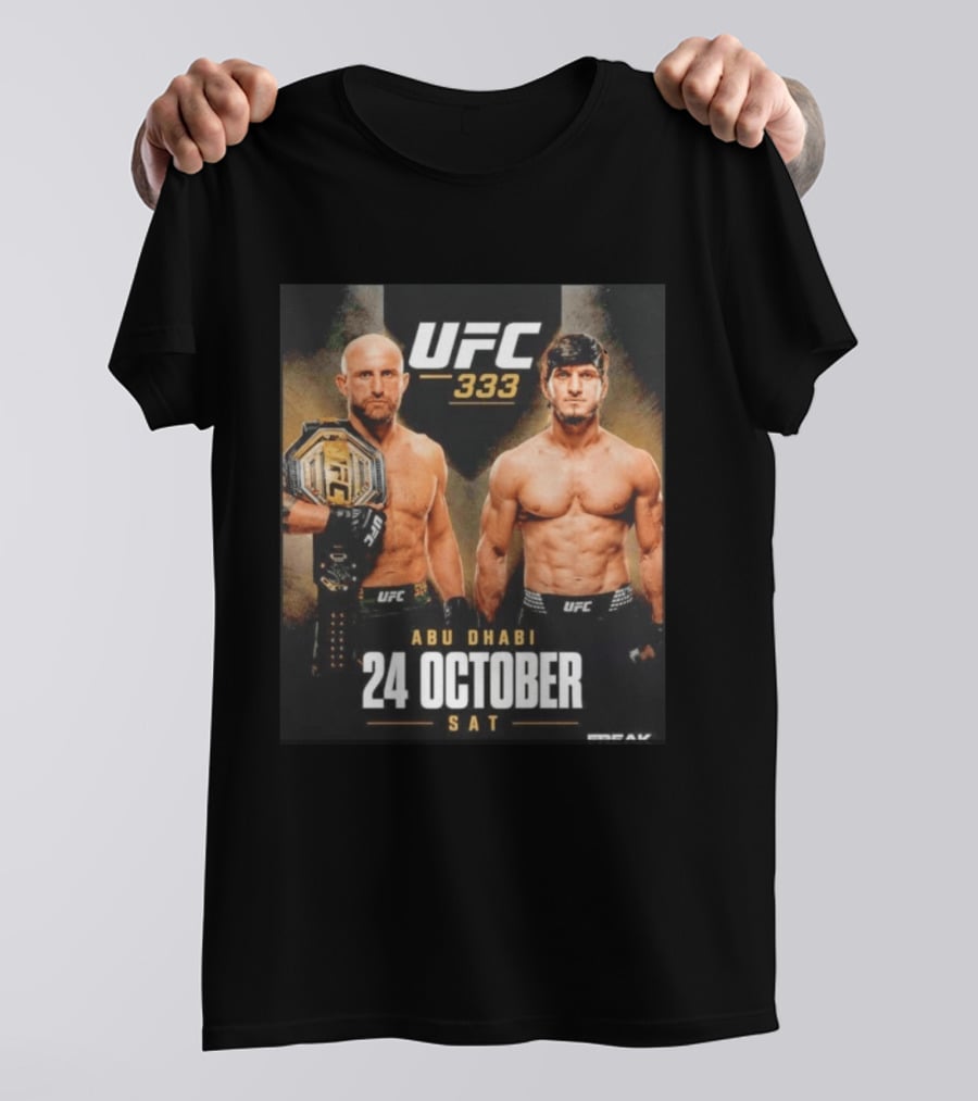 UFC 333 Alexander Volkanovski Vs Movsar Evloev 24 October Abu Dhabi Event T-Shirt