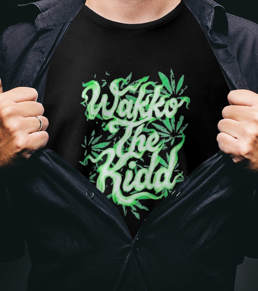 Wakko The Kidd Green Cannabis Leaf Marijuana T-Shirt
